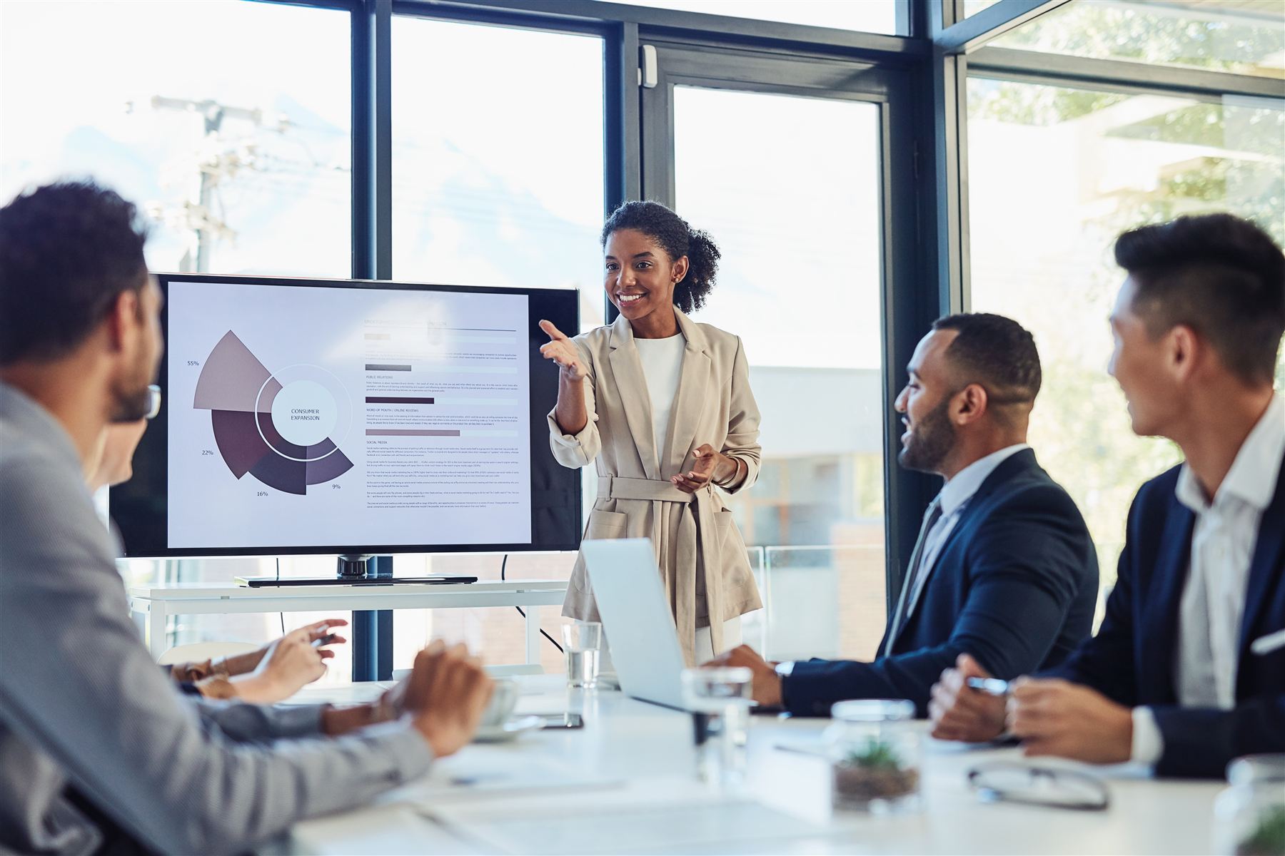Presenter delivering a security awareness session to a business team
